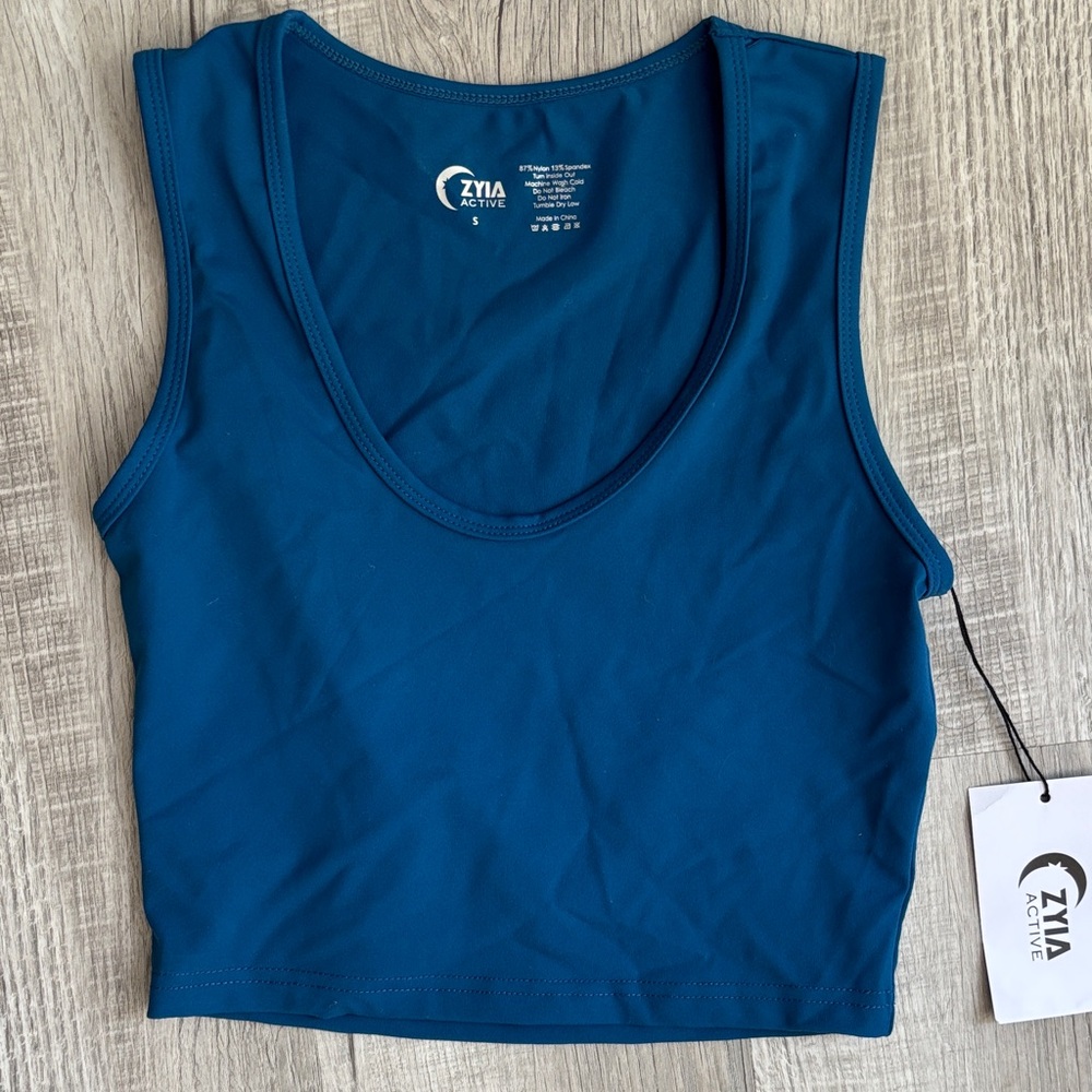 Zyia Active Women's Blue Crop Top